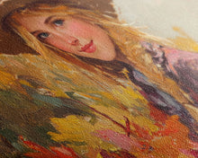 Load image into Gallery viewer, Cowgirl Amongst The Fall Leaves, Framed Canvas Print, Serene Fall Wall Decor, Perfect Rustic Seasonal Wall Art and Gift Idea