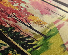 Load image into Gallery viewer, Colorful Autumn Path Canvas Print, Fall Park Scene Wall Art, Modern Farmhouse Autumn Decor, Holiday Art, Best Seasonal Gift Idea