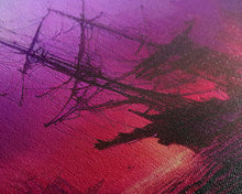 Load image into Gallery viewer, Outrun Style Ghost Ship, Abandoned Pirate Ship, ready to hang canvas print, framed art, cool unique wall decor
