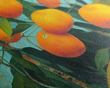 Carregar imagem no visualizador da galeria, Florida Orange Trees, Abstract Art, Extra Large Wall Art, Framed Panoramic Canvas Print, Framed Wall Decor