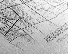 Carregar imagem no visualizador da galeria, Albuquerque Street Map, New Mexico Map, Map Print, Modern Art, Wall Art, Canvas Print, City Maps, Office Gift, Prints, Above Bed Décor