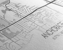 Load image into Gallery viewer, Anchorage Street Map, Alaska Map, Map Print, Modern Art, Wall Art, Canvas Print, Bedroom Décor, City Map Wall Art, Minimalist Décor, Prints