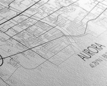 Carregar imagem no visualizador da galeria, Aurora Street Map, Illinois Map, Map Print, Modern Art, Wall Art, Canvas Print, Room Décor For Teens, Cool Wall Art, Fun Gift, Classroom Art