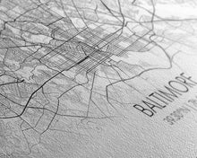Carregar imagem no visualizador da galeria, Baltimore Street Map, Maryland Map, Map Print, Modern Art, Wall Art, Canvas Print, Home Office Wall Art, Non Binary Gifts, Camper Décor