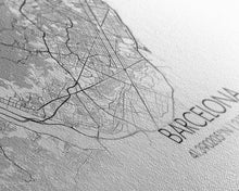 Load image into Gallery viewer, Barcelona Street Map, Spain Map, Map Print, Modern Art, Wall Art, Canvas Print, Gift Idea, Apartment Décor Aesthetic, Travel Wall Hanging