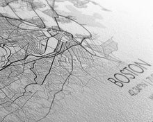 Load image into Gallery viewer, Boston Street Map, Massachusetts Map, Map Print, Modern Art, Wall Art, Canvas Art, Newlywed Gift, Gift For Parents, Farmhouse Wall Décor