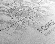 Cargar imagen en el visor de la galería, Bucharest Street Map, Romania Map, Map Print, Modern Art, Wall Art, Canvas Art, Trendy Room Décor, Thank You Gift, Wall Décor Bedroom