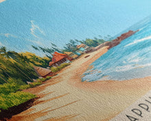 Carregar imagem no visualizador da galeria, Alappuzha Beach, India Panoramic Print, Vacation Gift, India Wall Art, Beach Painting, Beach Decor, Large Wall Art, Wood Frame Art