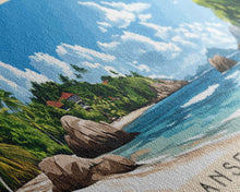 Load image into Gallery viewer, Anse Cocos, Seychelles Panoramic Beach Print, Vacation Gift, Seychelles Wall Art, Beach Painting, Beach Decor, Beach Painting