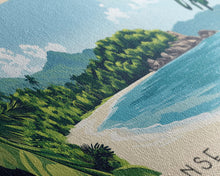 Load image into Gallery viewer, Anse La Passe, Seychelles Panoramic Print, Vacation Gift, Seychelles Wall Art, Beach Painting, Beach Decor, Beach Or Lakehouse Art