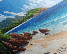 Load image into Gallery viewer, Anse Marron, Seychelles Panoramic Print, Vacation Gift, Seychelles Wall Art, Beach Painting, Beach Decor, Large Wall Art, Wood Frame Art
