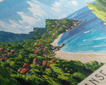 Load image into Gallery viewer, Anse St Jose, Seychelles Panoramic Print, Vacation Gift, Seychelles Wall Art, Beach Painting, Beach Decor, Beach Or Lakehouse Art