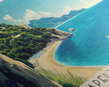 Load image into Gallery viewer, Apella Beach, Greece Panoramic Print, Vacation Gift, Greece Wall Art, Vacation Wall Art, Vacatation Memories, Beach Decor, Beach Or Lakehouse Art