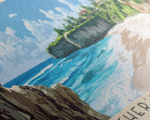 Load image into Gallery viewer, Archer’s Bay Beach, Barbados Panoramic Beach Print, Vacation Gift, Barbados Wall Art, Framed Canvas Print, Framed Beach Painting