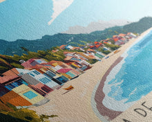 Carregar imagem no visualizador da galeria, Bahia de Las Aguilas, Dominican Republic Panoramic Print, Vacation Gift, Dominican Republic Wall Art, Beach Painting, Beach Decor, Large Wall Art, Wood Frame Art