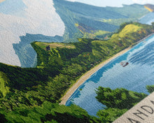 Load image into Gallery viewer, Banda Islands, Indonesia Panoramic Beach Print, Vacation Gift, Indonesia Wall Art, Framed Canvas Print, Framed Beach Painting