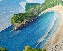 Load image into Gallery viewer, Bartholomew Island, Galapagos, Ecuador Panoramic Beach Print, Vacation Gift, Galapagos, Ecuador Wall Art, Framed Canvas Print, Framed Beach Painting