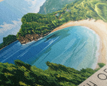 Load image into Gallery viewer, Beach of Oued Laou, Morocco Panoramic Print, Vacation Gift, Morocco Wall Art, Beach Painting, Beach Decor, Beach Or Lakehouse Art