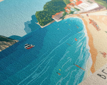 Load image into Gallery viewer, Beidaihe, China Panoramic Beach Print, Vacation Gift, China Wall Art, Beach Painting, Beach Decor, Beach Painting