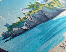 Load image into Gallery viewer, Bermuda, United Kingdom Panoramic Beach Print, Vacation Gift, United Kingdom Wall Art, Beach Painting, Beach Decor, Beach Painting