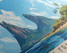 Load image into Gallery viewer, Big Fraile Island, Venezuela Panoramic Beach Print, Vacation Gift, Venezuela Wall Art, Framed Canvas Print, Framed Beach Painting