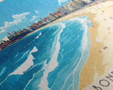 Carregar imagem no visualizador da galeria, Bondi Beach, Sydney, Australia Panoramic Print, Vacation Gift, Sydney, Australia Wall Art, Beach Painting, Beach Decor, Beach Or Lakehouse Art