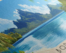 Load image into Gallery viewer, Bora Bora, France Panoramic Beach Print, Vacation Gift, France Wall Art, Beach Painting, Beach Decor, Beach Painting