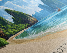 Load image into Gallery viewer, Bottle Beach, Thailand Panoramic Beach Print, Vacation Gift, Thailand Wall Art, Beach Painting, Beach Decor, Beach Painting