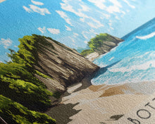 Load image into Gallery viewer, Bottom Bay, Barbados Panoramic Print, Vacation Gift, Barbados Wall Art, Beach Painting, Beach Decor, Large Wall Art, Wood Frame Art