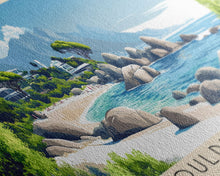Load image into Gallery viewer, Boulders Beach, Cape Town Panoramic Print, Vacation Gift, Cape Town Wall Art, Vacation Wall Art, Vacatation Memories, Beach Decor, Beach Or Lakehouse Art