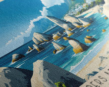 Load image into Gallery viewer, Boulders Beach, Cape Town, South Africa Panoramic Print, Vacation Gift, South Africa Wall Art, Beach Painting, Beach Decor, Beach Or Lakehouse Art