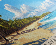 Load image into Gallery viewer, Bávaro Beach, Dominican Republic Panoramic Beach Print, Vacation Gift, Dominican Republic Wall Art, Beach Painting, Beach Decor, Beach Painting