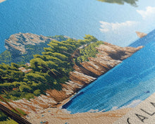 Carregar imagem no visualizador da galeria, Cala Salada, Spain Panoramic Beach Print, Vacation Gift, Spain Wall Art, Beach Painting, Beach Decor, Beach Painting