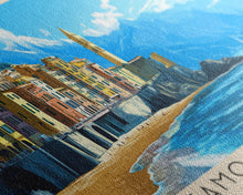 Carregar imagem no visualizador da galeria, Camogli Beach, Italy Panoramic Beach Print, Vacation Gift, Italy Wall Art, Beach Painting, Beach Decor, Beach Painting