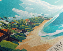 Carregar imagem no visualizador da galeria, Canggu Beach, Indonesia Panoramic Print, Vacation Gift, Indonesia Wall Art, Beach Painting, Beach Decor, Beach Or Lakehouse Art