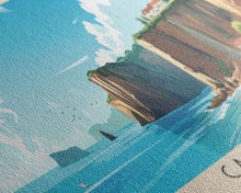 Carregar imagem no visualizador da galeria, Cap Coz, France Panoramic Print, Vacation Gift, France Wall Art, Beach Painting, Beach Decor, Large Wall Art, Wood Frame Art