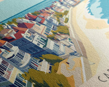 Carregar imagem no visualizador da galeria, Cape May, New Jersey Panoramic Beach Print, Vacation Gift, New Jersey Wall Art, Beach Painting, Beach Decor, Beach Painting