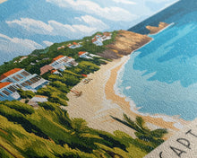 Carregar imagem no visualizador da galeria, Captain's Bay, Anguila Panoramic Print, Vacation Gift, Anguila Wall Art, Beach Painting, Beach Decor, Beach Or Lakehouse Art