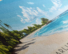 Carregar imagem no visualizador da galeria, Carlisle Beach, Barbados Panoramic Beach Print, Vacation Gift, Barbados Wall Art, Framed Canvas Print, Framed Beach Painting