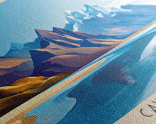 Load image into Gallery viewer, Cavancha, Chile Panoramic Print, Vacation Gift, Chile Wall Art, Beach Painting, Beach Decor, Large Wall Art, Wood Frame Art