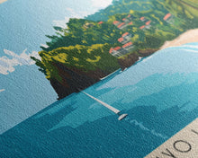 Cargar imagen en el visor de la galería, Cayo Levantado, Dominican Republic Panoramic Print, Vacation Gift, Dominican Republic Wall Art, Beach Painting, Beach Decor, Beach Or Lakehouse Art