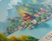 Cargar imagen en el visor de la galería, Changdao, China Panoramic Print, Vacation Gift, China Wall Art, Vacation Wall Art, Vacatation Memories, Beach Decor, Beach Or Lakehouse Art