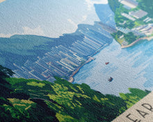 Cargar imagen en el visor de la galería, Clear Water Bay, Hong Kong Panoramic Beach Print, Vacation Gift, Hong Kong Wall Art, Beach Painting, Beach Decor, Beach Painting