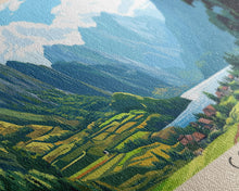 Load image into Gallery viewer, Colan, Peru Panoramic Beach Print, Vacation Gift, Peru Wall Art, Framed Canvas Print, Framed Beach Painting