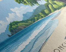 Cargar imagen en el visor de la galería, Conchal Beach, Costa Rica Panoramic Print, Vacation Gift, Costa Rica Wall Art, Beach Painting, Beach Decor, Large Wall Art, Wood Frame Art