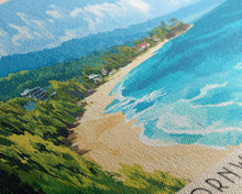 Load image into Gallery viewer, Cornwall Beach, Jamaica Panoramic Beach Print, Vacation Gift, Jamaica Wall Art, Beach Painting, Beach Decor, Beach Painting