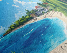 Load image into Gallery viewer, Cozumel, Mexico Panoramic Print, Vacation Gift, Mexico Wall Art, Beach Painting, Beach Decor, Beach Or Lakehouse Art