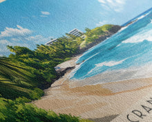 Load image into Gallery viewer, Crane Beach, Barbados Panoramic Beach Print, Vacation Gift, Barbados Wall Art, Beach Painting, Beach Decor, Beach Painting