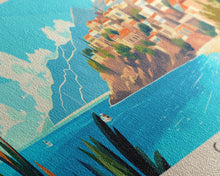 Load image into Gallery viewer, Crete, Greece Panoramic Print, Vacation Gift, Greece Wall Art, Vacation Wall Art, Vacatation Memories, Beach Decor, Beach Or Lakehouse Art