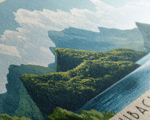 Load image into Gallery viewer, Cubagua Island, Venezuela Panoramic Print, Vacation Gift, Venezuela Wall Art, Beach Painting, Beach Decor, Large Wall Art, Wood Frame Art